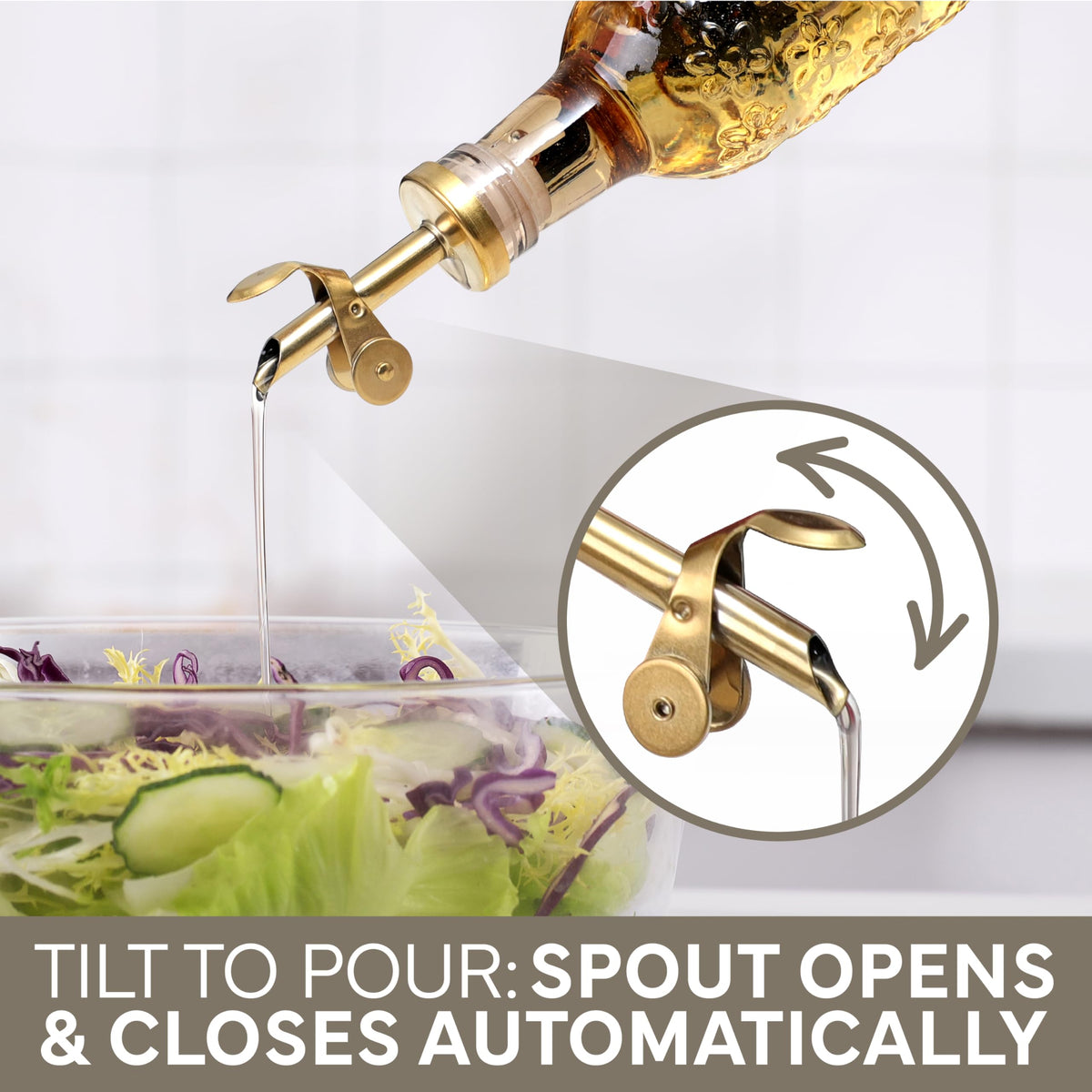 COOK WITH COLOR drip-free pour design reduces mess while cooking.