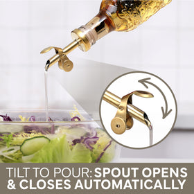 COOK WITH COLOR drip-free pour design reduces mess while cooking.