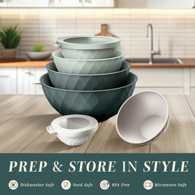 Close-up of COOK WITH COLOR lids demonstrating a tight seal.