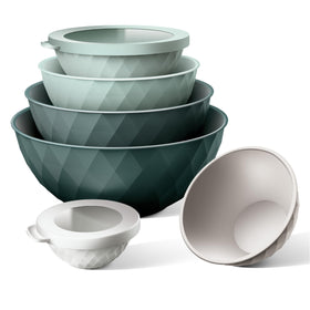 COOK WITH COLOR lids shown for secure transport and storage.