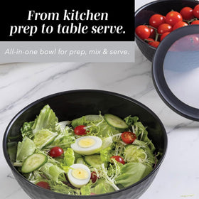 COOK WITH COLOR top-rack dishwasher-safe bowls simplify cleanup after meals.