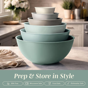 COOK WITH COLOR BPA-free polypropylene bowls for safe food prep
