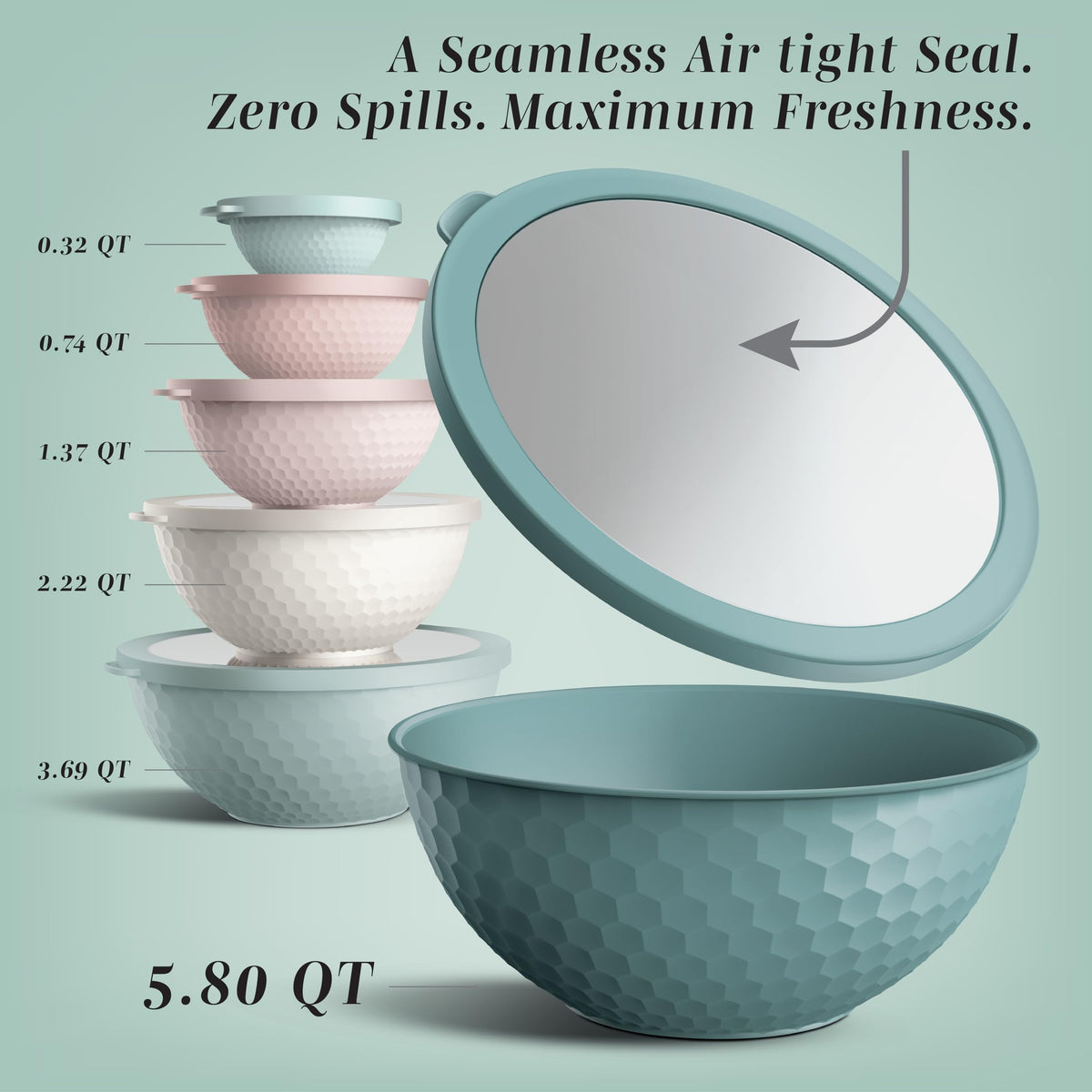 COOK WITH COLOR BPA-free polypropylene bowls built for daily use