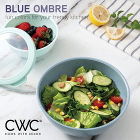 Cook With Color BPA-free polypropylene bowls ensure safe, easy-food preparation.