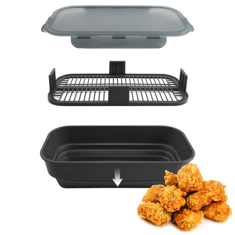 Cook With Color collapsible batter bowl demonstrates compact storage and mess-free prep.