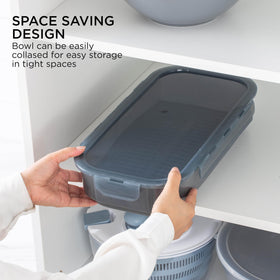 Cook With Color collapsible flour bowl saves space while breading.