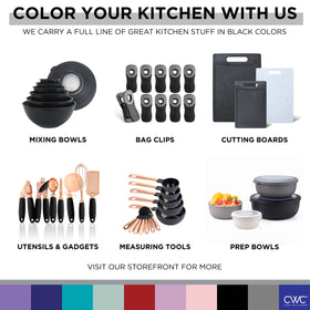 COOK WITH COLOR nesting design makes cupboard organization easier.