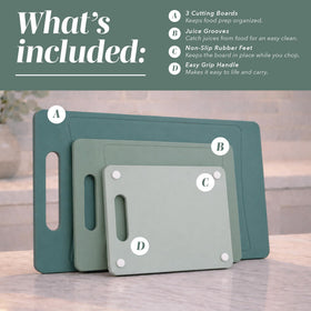 Cook With Color large 14-inch mint cutting board for meat prep.