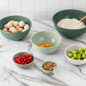 Cook With Color top-rack dishwasher-safe bowls for easy cleanup.