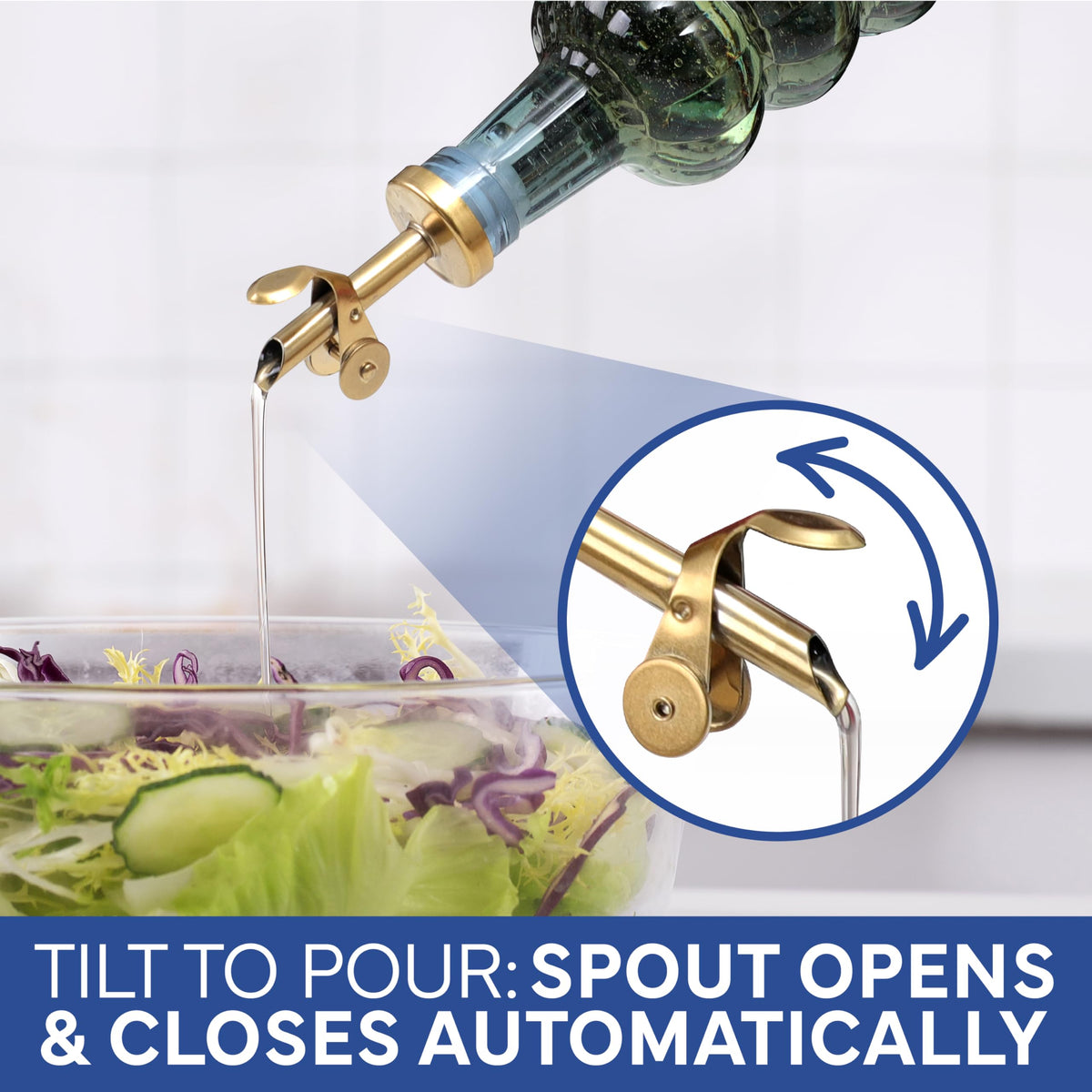 COOK WITH COLOR drip-free pour reduces mess and spills