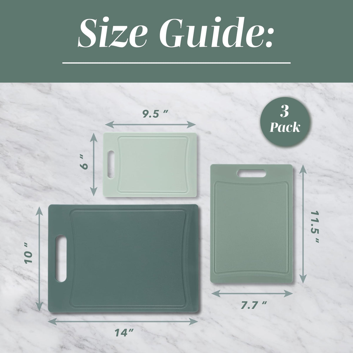 Cook With Color easy-grip handle board for comfortable cutting.