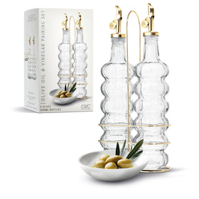 Cook With Color glass olive oil dispenser 2-pack for precise, mess-free pouring