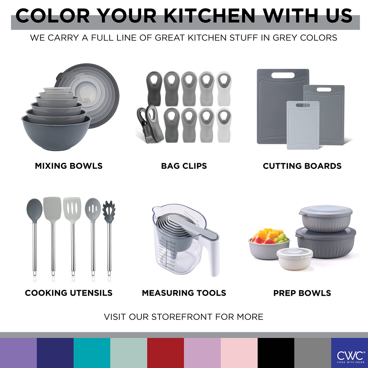 Cook With Color gray batter bowl for efficient frying prep.