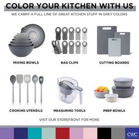 Cook With Color gray batter bowl for efficient frying prep.