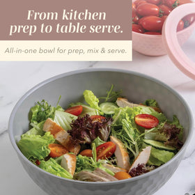 COOK WITH COLOR grey-pink diamond design bowls for colorful kitchen prep