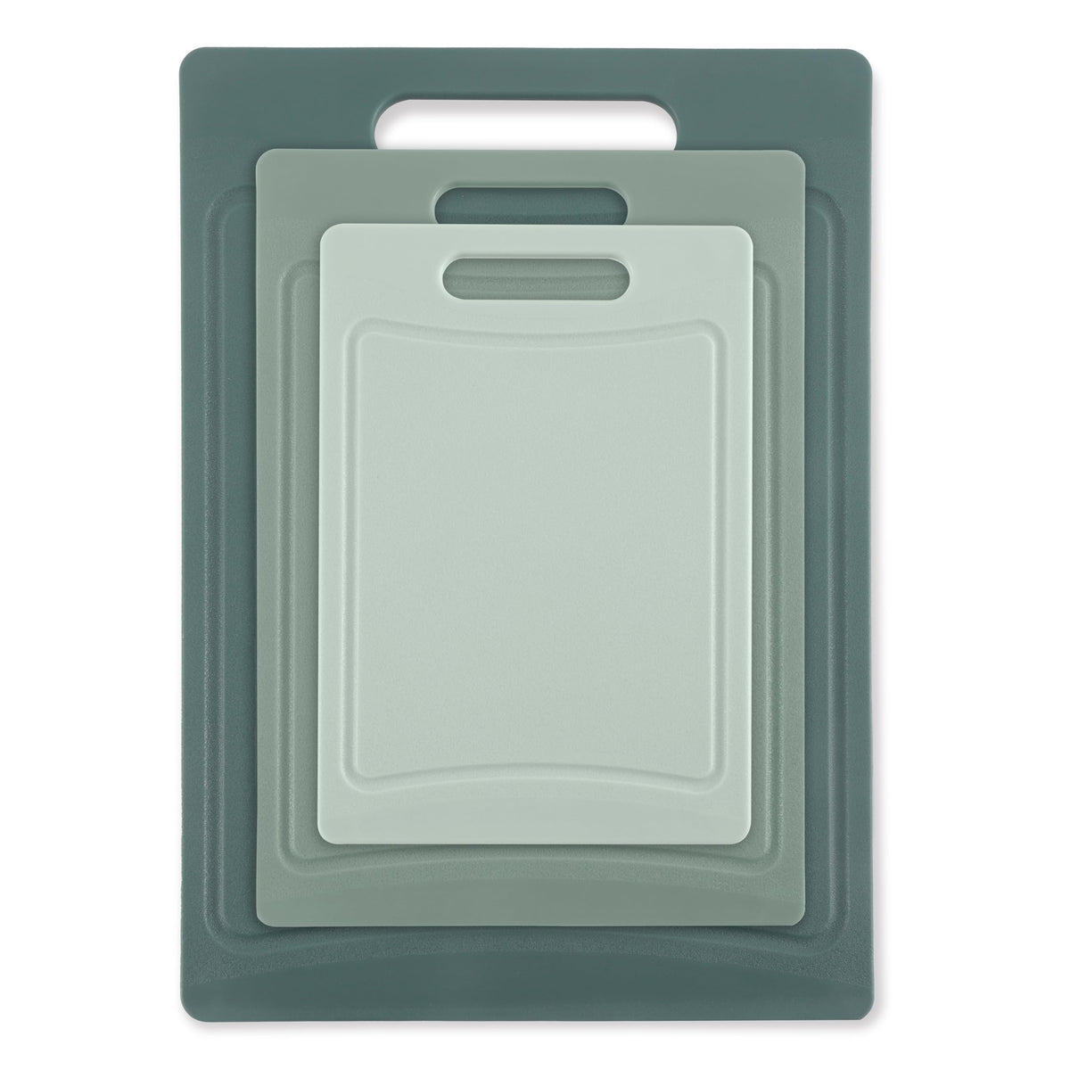 Cook With Color knife-friendly plastic surface preserves blade sharpness.