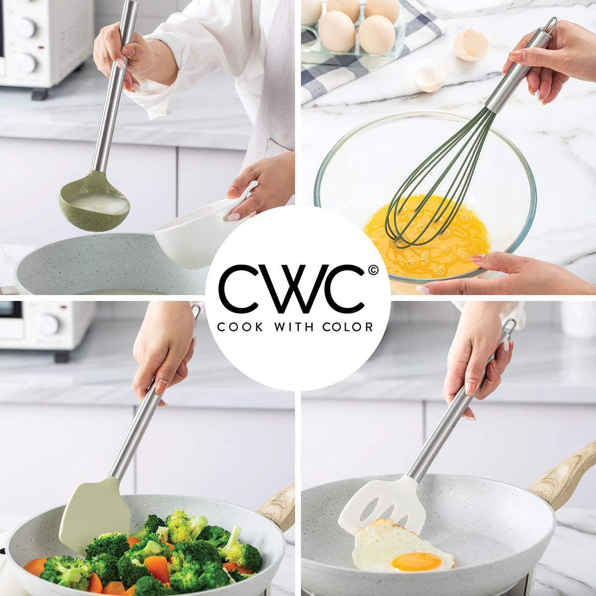 Cook with Color ladle for soups and stews.