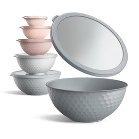 Cook With Color microwave-safe bowls shown in handy stacked arrangement.