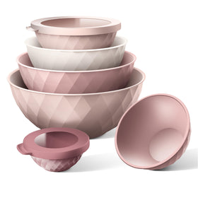 Cook with Color Mixing Bowls Pink Diamond BPA-free material ensures safe food contact