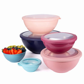 COOK WITH COLOR dishwasher-safe bowls ready for top-rack cleaning