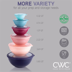 COOK WITH COLOR multicolor set displayed for easy organization