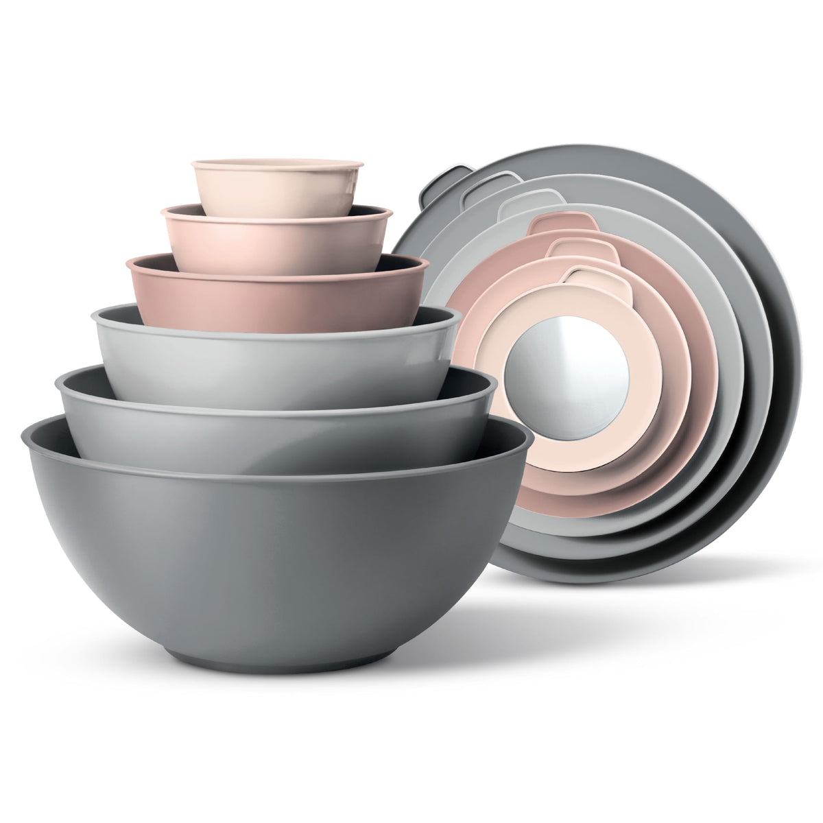 COOK WITH COLOR mixing bowls with lids for compact kitchen storage