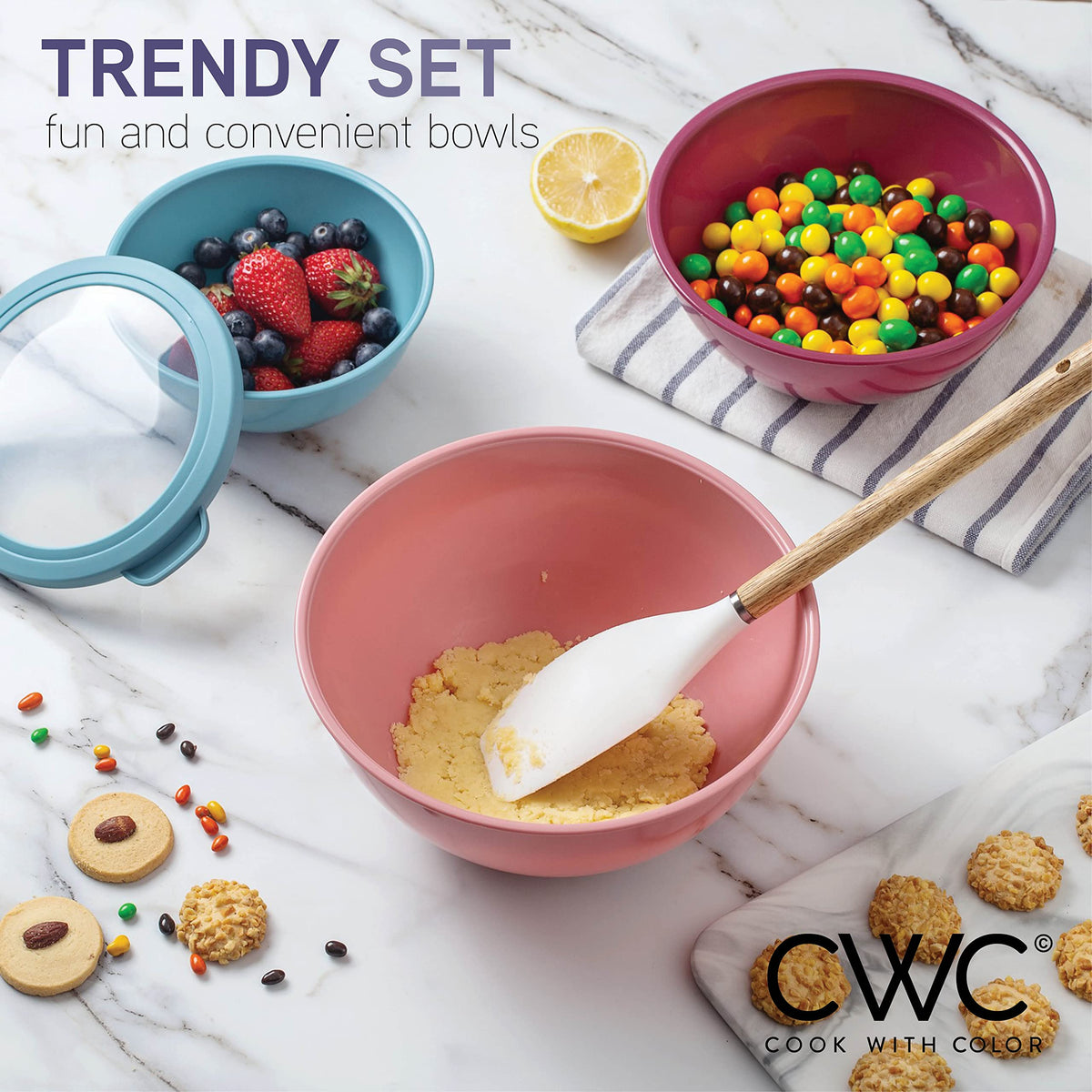 Small COOK WITH COLOR bowls perfect for snacks and toppings