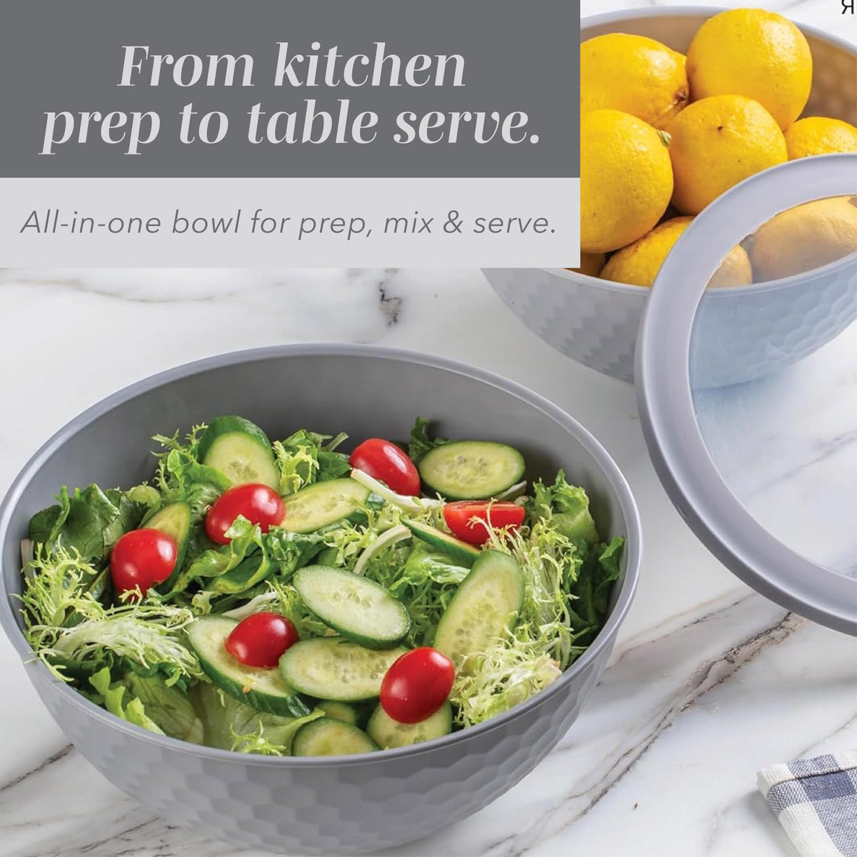 COOK WITH COLOR bowls stacked for compact cabinet storage