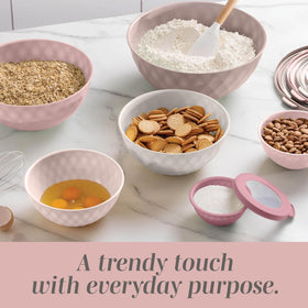 Cook with Color Mixing Bowls Pink Diamond top-rack dishwasher safe for easy cleaning