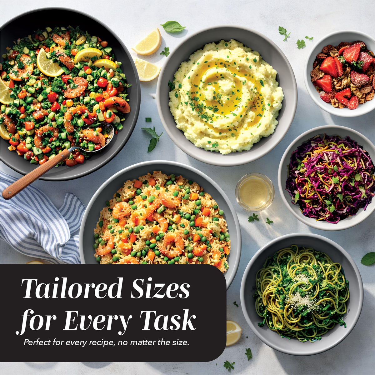 Cook with Color microwave safe bowls for quick reheating.