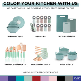 COOK WITH COLOR multi-size bowls help portion and organize ingredients