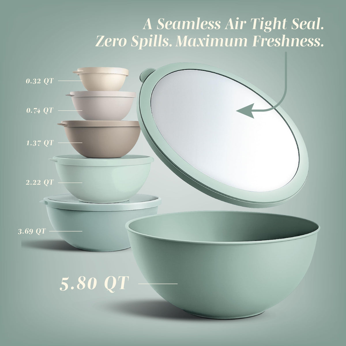 COOK WITH COLOR lids on bowls for secure storage and transport