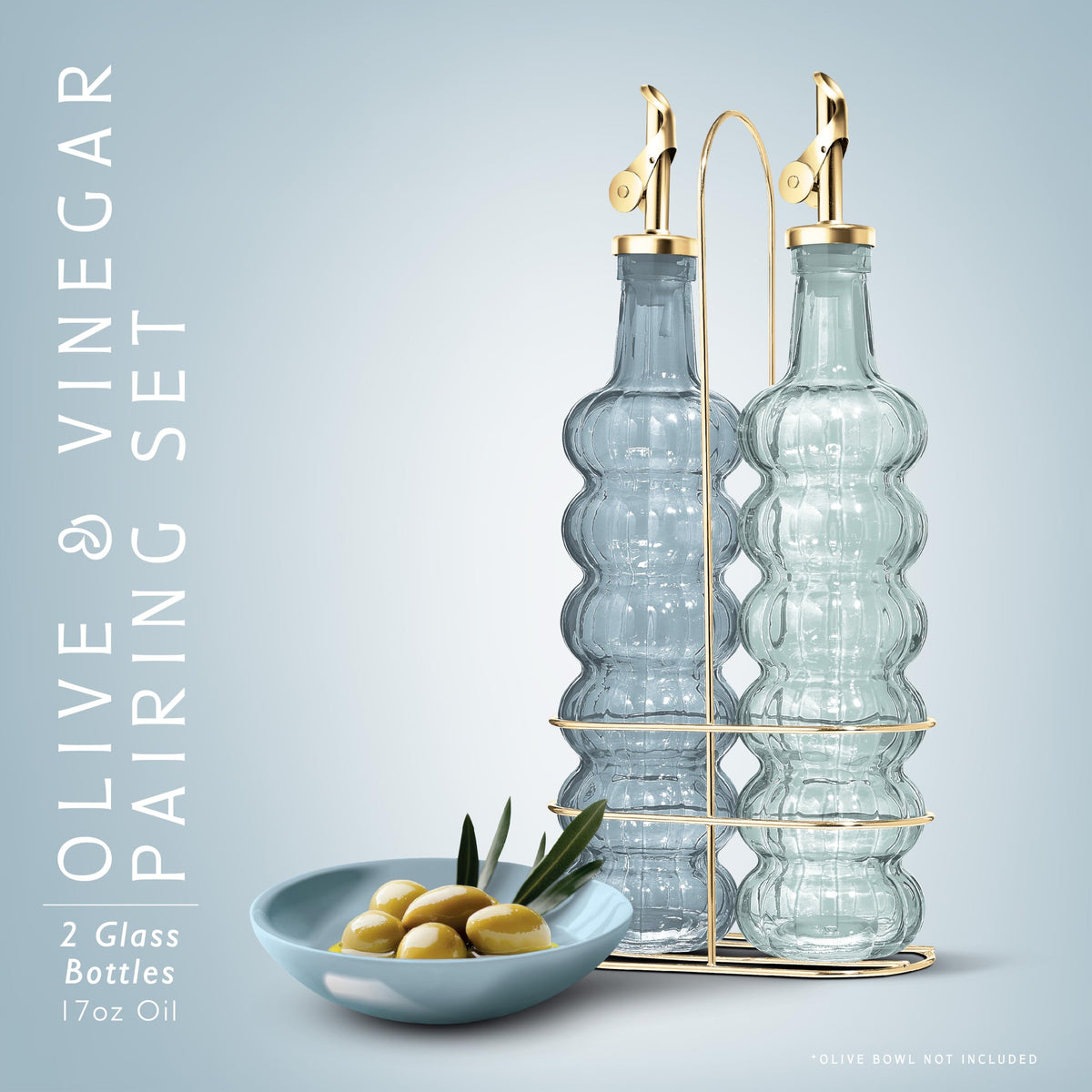 COOK WITH COLOR olive oil dispenser with textured glass for secure grip