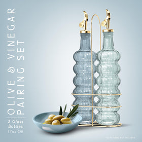 COOK WITH COLOR olive oil dispenser with textured glass for secure grip