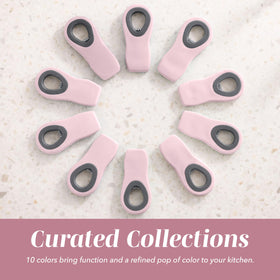Cook With Color pink bag clips ideal for bread bags and snacks.