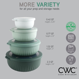 Cook with Color 24oz lid bowl, ideal for batch mixing and storing.