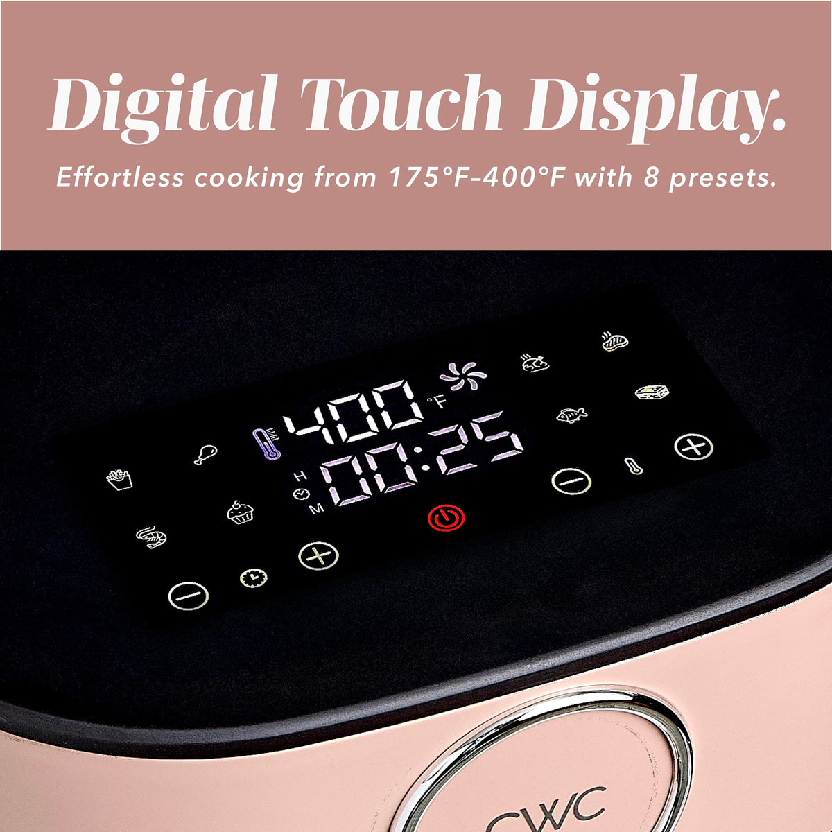 COOK WITH COLOR rapid air circulation delivers even crisping