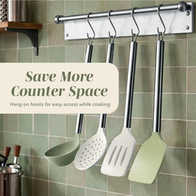 Cook with Color slotted turner to lift and drain with ease.