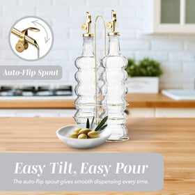 Cook With Color wire rack keeps oil dispensers organized and easy to reach