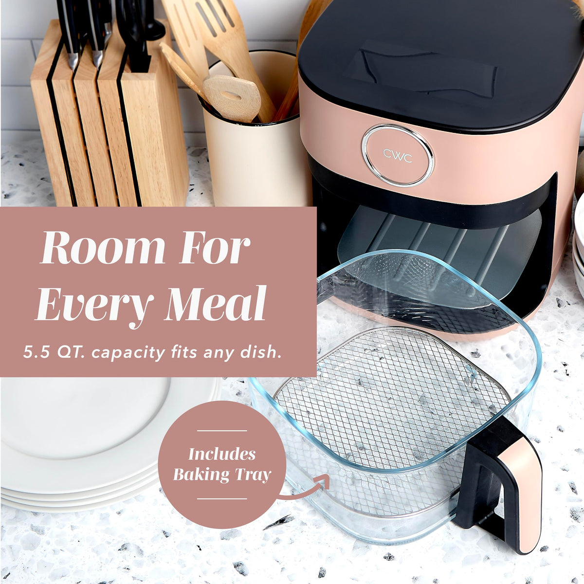 COOK WITH COLOR temperature range 175F to 400F for versatile cooking