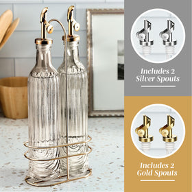 Textured glass grip helps you hold bottles securely while cooking with COOK WITH COLOR.