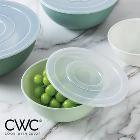 Cook With Color tight-fitting lids keep leftovers fresh and portable.