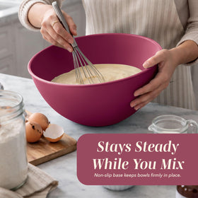 Cook with Color top-rack dishwasher-safe bowls simplify cleanup