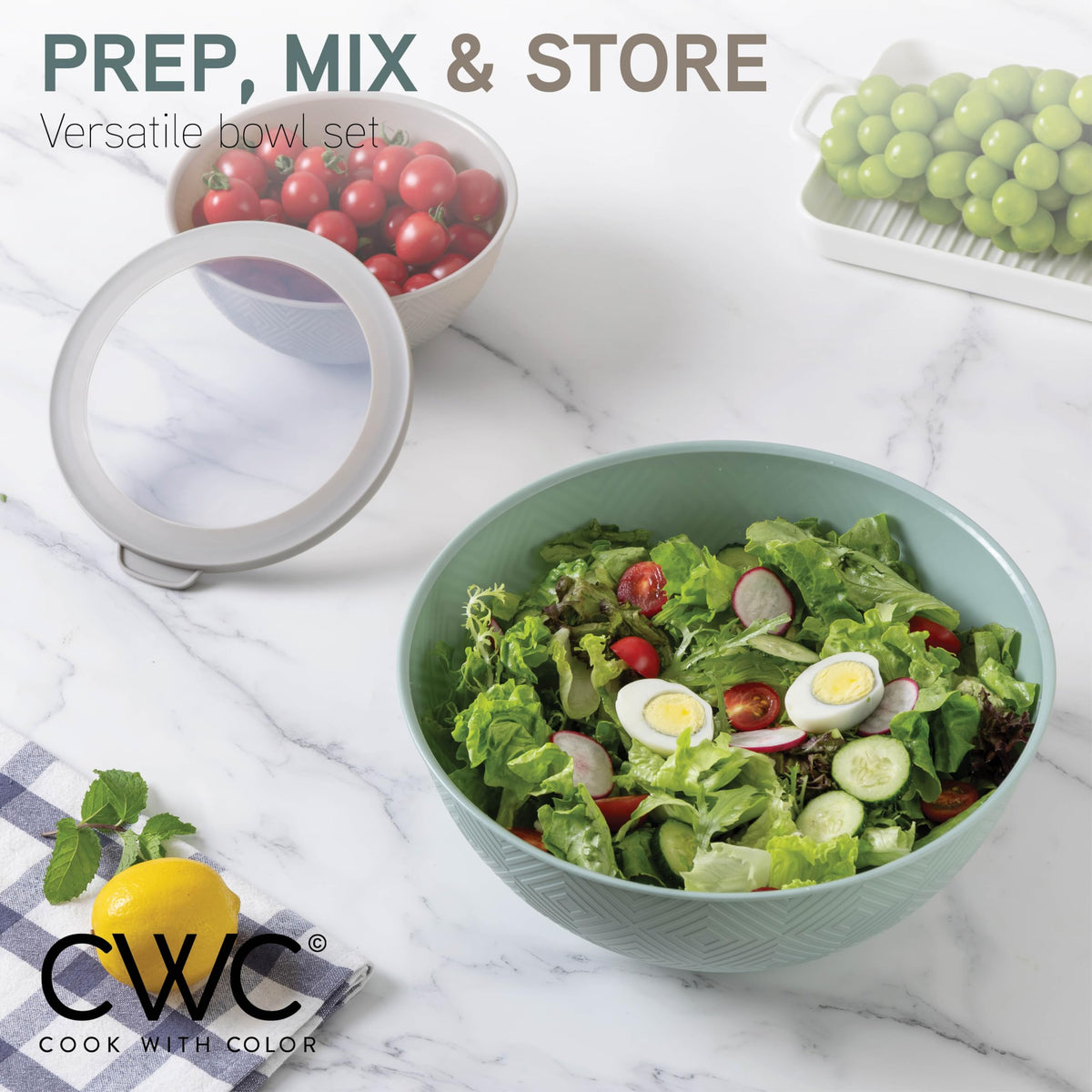 COOK WITH COLOR top-rack dishwasher safe bowls for easy cleanup