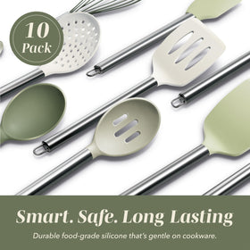 Cook with Color turner for flipping while protecting nonstick surfaces.