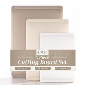 Cook with Color xl-cutting-board with rubber border for stable, slip-free chopping.