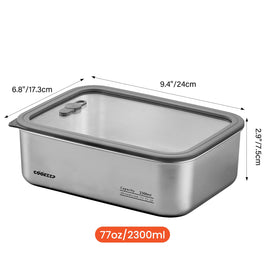 Cookeep 77oz transparent lid showing contents for easy meal prep visibility.