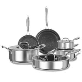 COOKER KING 10-piece nonstick set overview for versatile family cooking.