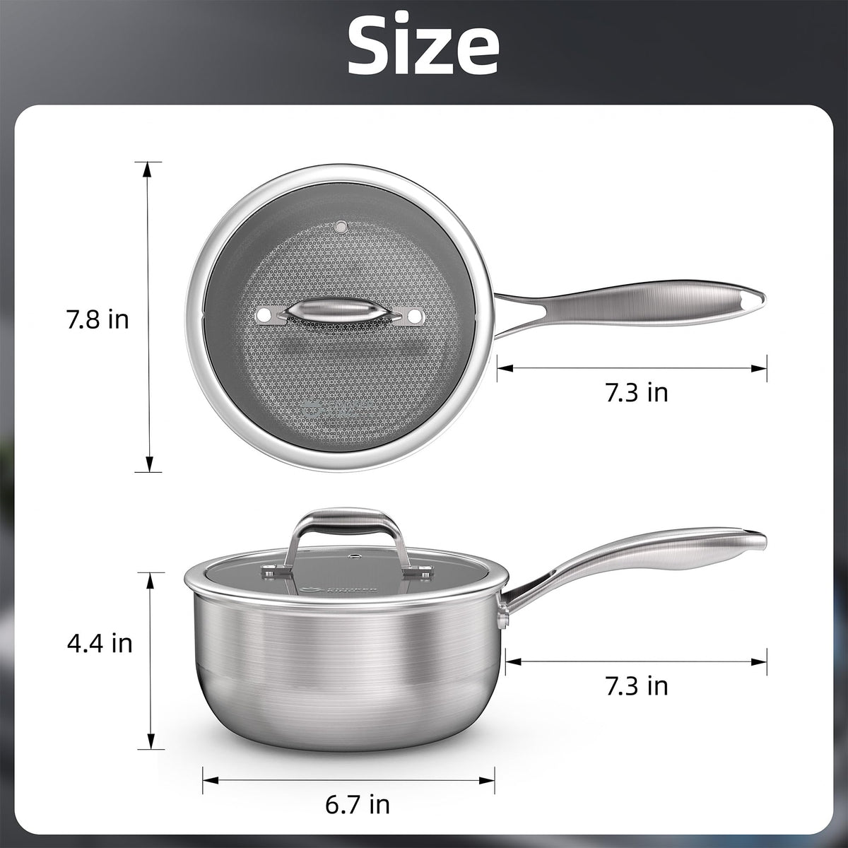 COOKER KING 3 Qt saucepan ideal for sauces, pasta, and soups.