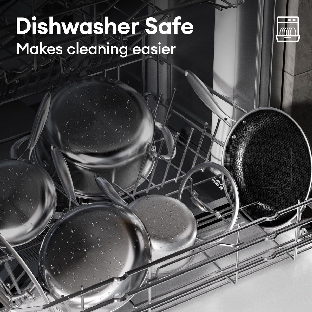 COOKER KING cookware with non-toxic ceramic coating for healthy cooking options.